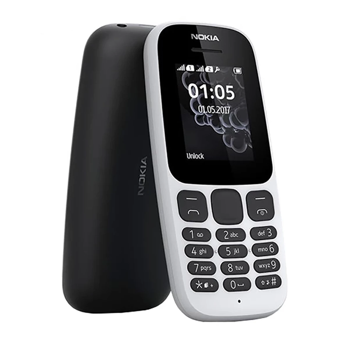 نوکیا 105 2019دو سیم کات به همراه کد ریجستری---nokia105